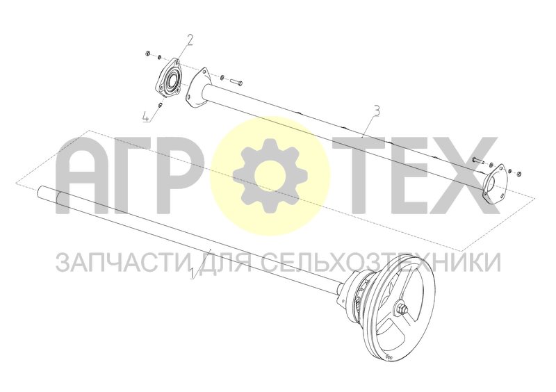 Контрпривод задний (ACROS-585.30.09.000Ф) (№2 на схеме)